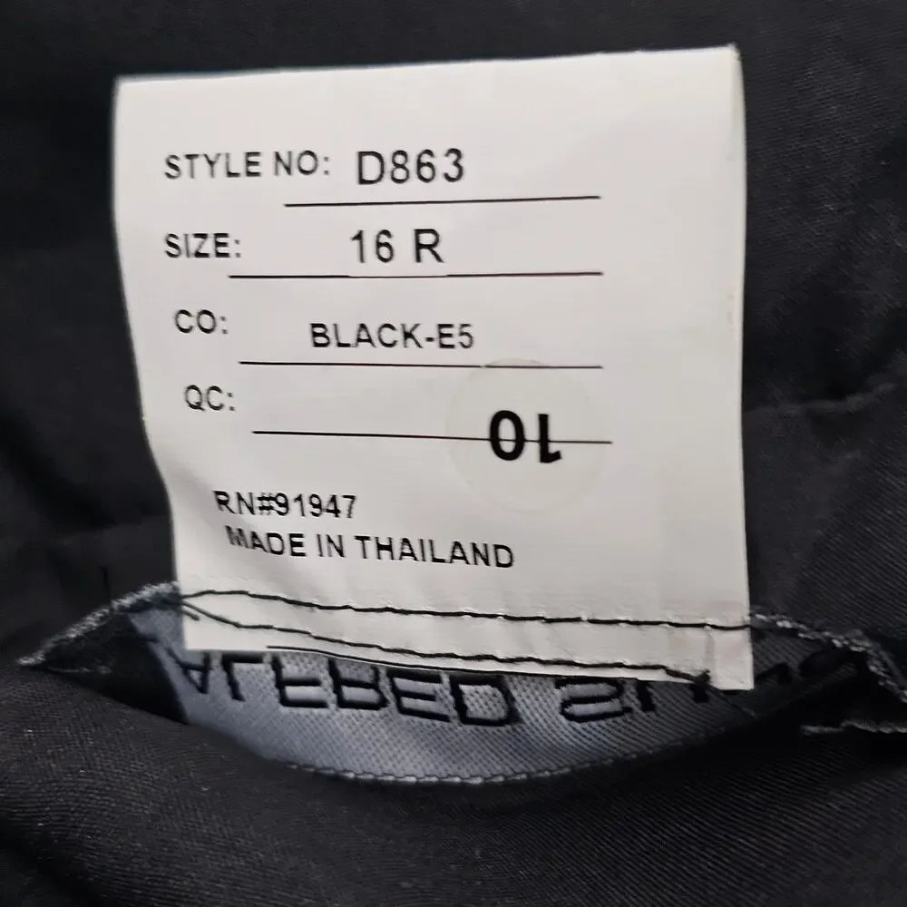 Alfred Sung Black Satin Shoulder Bow Trumpet Formal Dress Women's Size 16R NWT - Picture 11 of 16